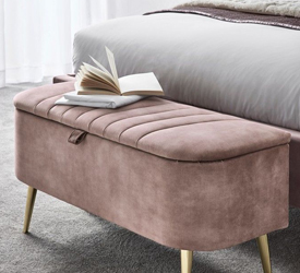 Velvet Blush Ottoman