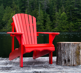 Vibrant Red Adirondack Chair