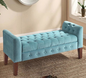 Button Tufted Bench