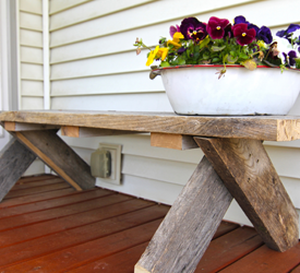 Patio Wooden Rustic Bench