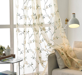European Style  Embroidered Sheer Curtains