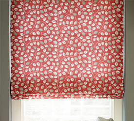 Red Roman Blinds