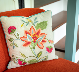 Floral Embroidery Cushions