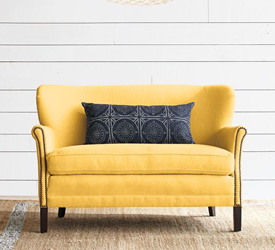 The yellow loveseat