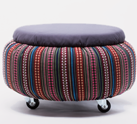 Bohemian Drum Poufs