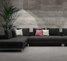 Modern silhouettes Sofa with lounger